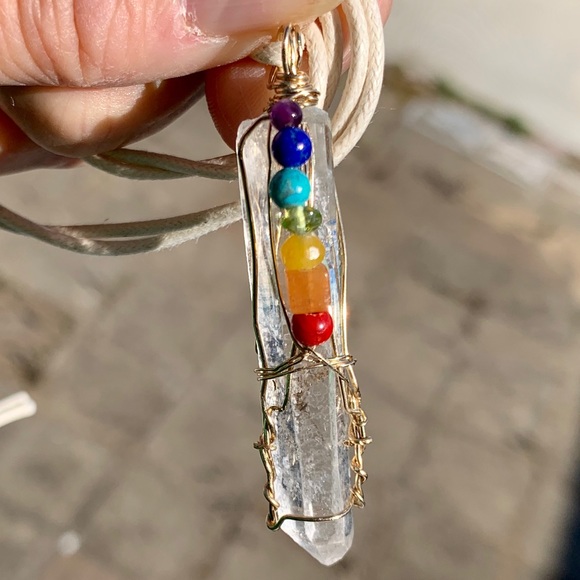 Hand Crafted Jewelry - Quartz Crystal & Chakra Gemstone Beads